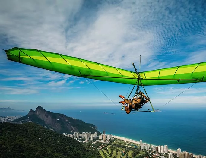 voo de asa delta no rio